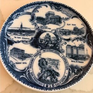 San Francisco 1915 Panama-Pacific Expo Commemorative Plate